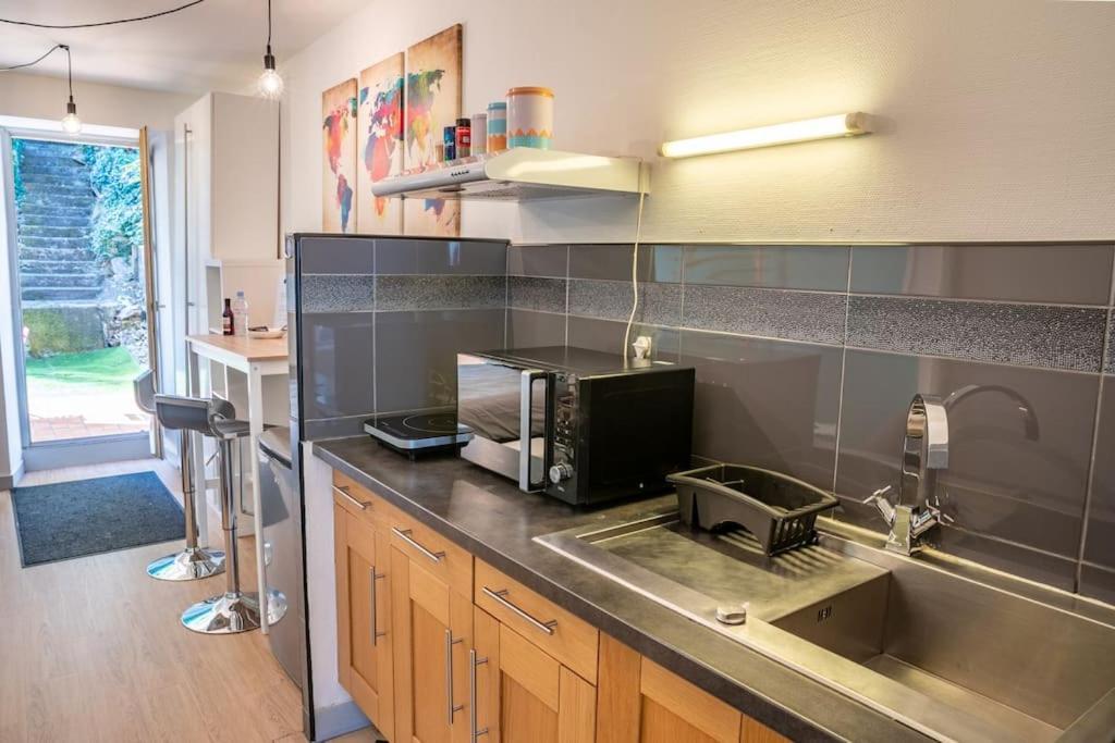 Oo Le Jardin Oo Paisible Studio Equipe Et Bien Place Quimper Dış mekan fotoğraf
